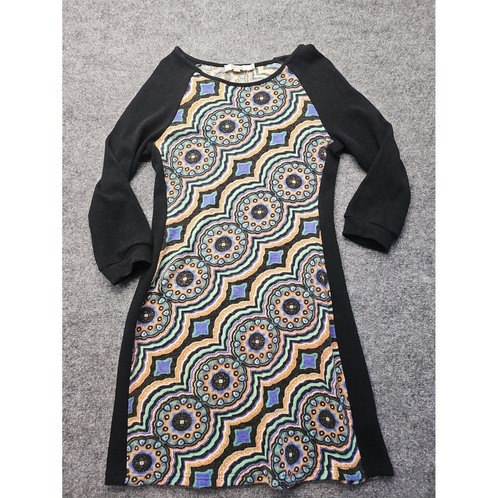 Aryeh Womens "Size Medium" Thermal Knit Sheath Dress Artsy Boho Stretch